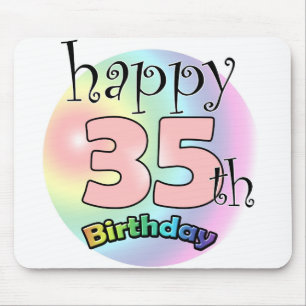 Tapis De Souris Joyeux 35ème anniversaire (roze)