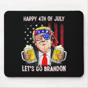 Tapis De Souris Joyeux 4 juillet Allons boire de la bière Brandon