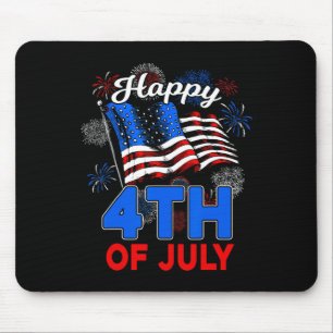 Tapis De Souris Joyeux 4 juillet Drapeau américain patriotique hom