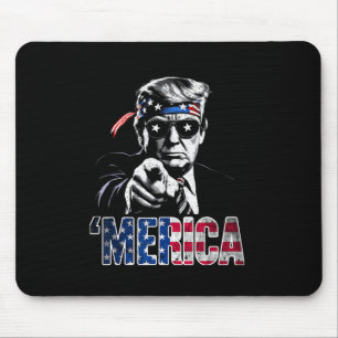 Tapis De Souris Joyeux 4 juillet merica Trump Drapeau Américain Us
