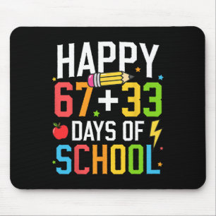 Tapis De Souris Joyeux 67 33 Jours D'école 100ème Jour D'école Enf