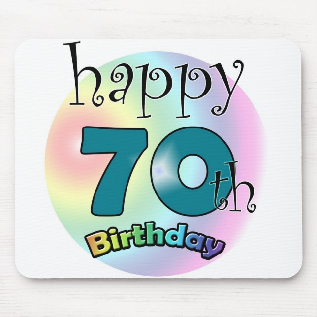 Tapis De Souris Joyeux 70e anniversaire (Devant)