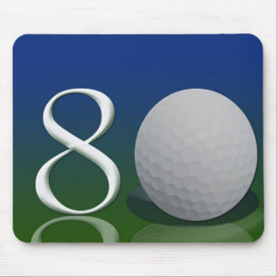 Tapis De Souris Joyeux anniversaire à l'écrou de golf de 80 ans