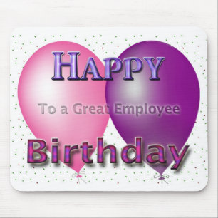 Tapis De Souris Joyeux Anniversaire À Un Grand Employé