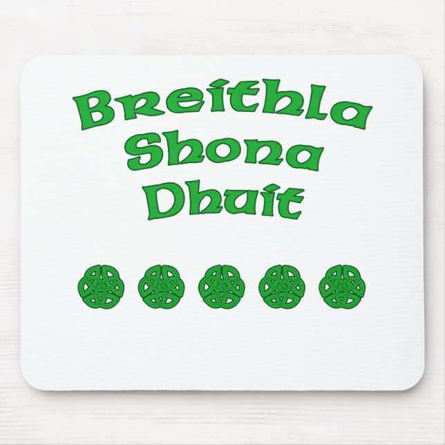 Tapis De Souris Joyeux anniversaire dans l'Irlandais (Devant)