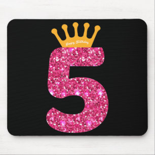 Tapis De Souris Joyeux anniversaire, Filles 5e fête 5 ans Annivers