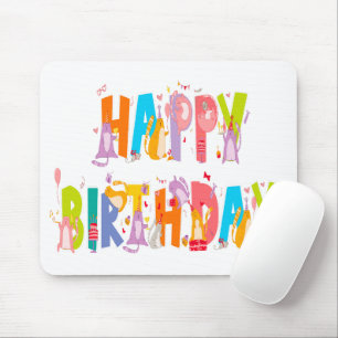Tapis De Souris Joyeux anniversaire Funny Amoureux des chats Anniv