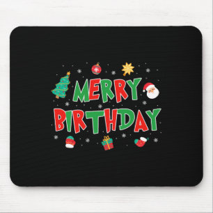 Tapis De Souris Joyeux anniversaire Joyeux Noël Joyeux anniversair