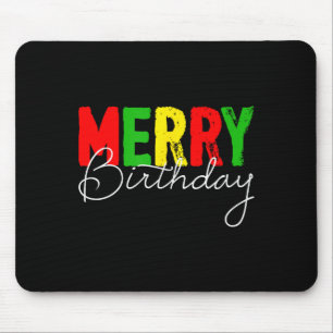 Tapis De Souris Joyeux anniversaire, né le jour de Noël 