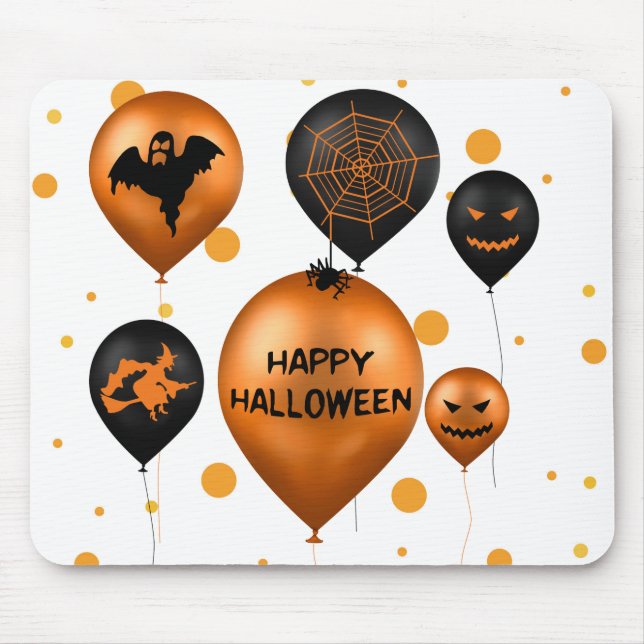 Tapis De Souris Joyeux Ballons du parti Halloween (Devant)