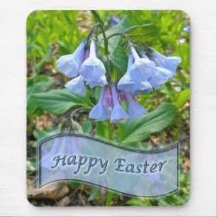 Tapis De Souris Joyeux Bluebells de la Virginie de Pâques