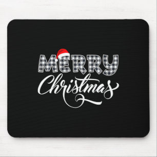 Tapis De Souris Joyeux Buffalo Noir Et Blanc Plaid Pour