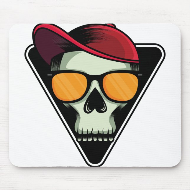 Tapis De Souris Joyeux crâne d'halloween (Devant)