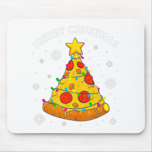 Tapis De Souris Joyeux Crustmas Pizza Arbre de Noël Joyeux Noël