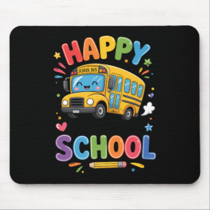 Tapis De Souris Joyeux Dernier Jour D'École Bus Scolaire Mignon Ét