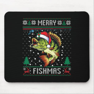 Tapis De Souris Joyeux Fish Noël B Poisson Pêche de Noël Sweat Pêc