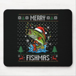 Tapis De Souris Joyeux Fish Noël B Poisson Pêche de Noël Sweat Ugl