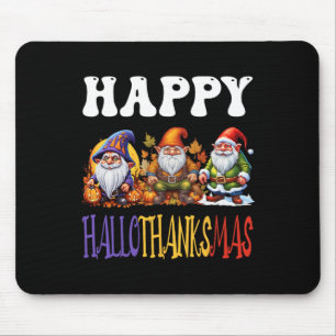 Tapis De Souris Joyeux Hallothanksmas Halloween Thanksgiving Chris