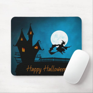 Tapis de souris Joyeux Halloween Sorcière