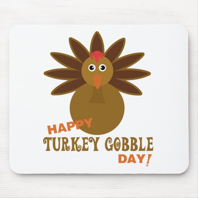 Tapis De Souris Joyeux Jour de la grogne turque Thanksgiving (Devant)