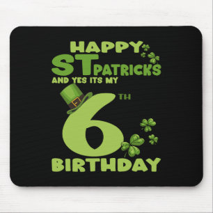 Tapis De Souris Joyeux Jour de la Saint Patrick et oui c'est mon 6