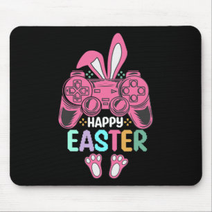 Tapis De Souris Joyeux Jour de Pâques Jeu de lapin Oeufs Amusants 