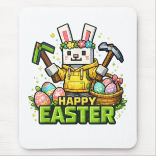 Tapis De Souris Joyeux jour de Pâques Lapin Œuf Joueur Vidéo 