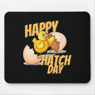 Tapis De Souris Joyeux jour d'éclosion par la poule Joyeux anniver