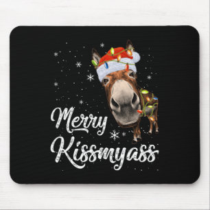 Tapis De Souris Joyeux Kissmy Donkey Sarcastique Noël Funny Pajama