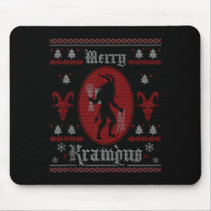 Tapis De Souris Joyeux Krampus Horreur Soky Évil Drôle Noël Moche