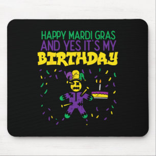 Tapis De Souris Joyeux Mardi Gras Oui Mon anniversaire Anniversair
