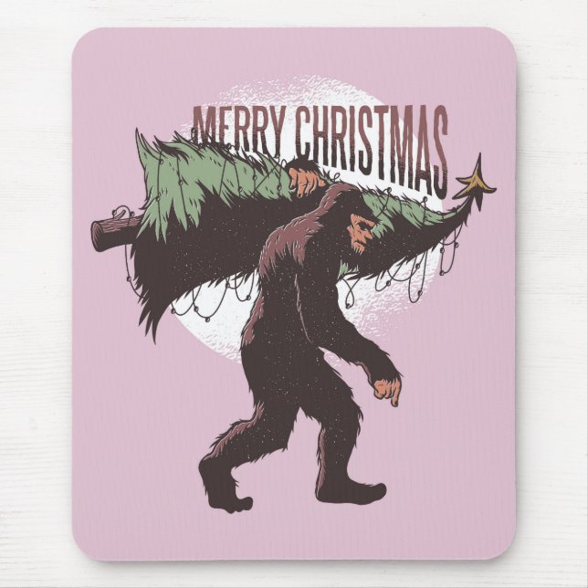Tapis De Souris Joyeux Noël Bigfoot (Devant)