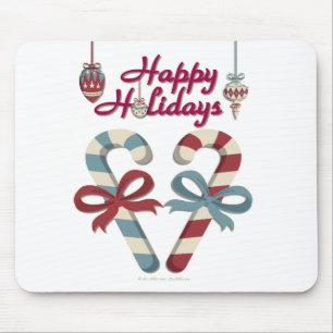 Tapis De Souris Joyeux Noël Cœur de Canne à Sucre