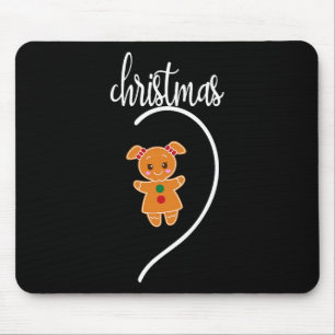 Tapis De Souris Joyeux Noël Couple Pain d'épice Noël Pyjama