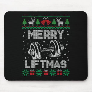 Tapis De Souris Joyeux Noël Drôle Gymnase de Noël Fitness Fitness