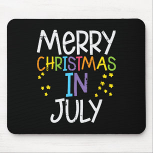 Tapis De Souris Joyeux Noël En Juillet Étoiles Été Noël Hommes Fem