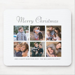 Tapis De Souris Joyeux Noël Famille Photos Fêtes Moderne