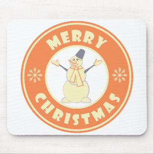 Tapis De Souris Joyeux Noël heureux bonhomme de neige célèbre styl