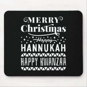 Tapis De Souris Joyeux Noël Joyeux Hanoukka Joyeux Kwanzaa 7