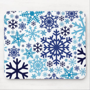 Tapis De Souris Joyeux Noël Motif de Faux de neige d'hiver