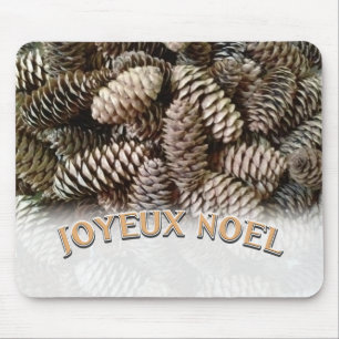 Tapis De Souris Joyeux Noel Noël Pine Cône de Noël