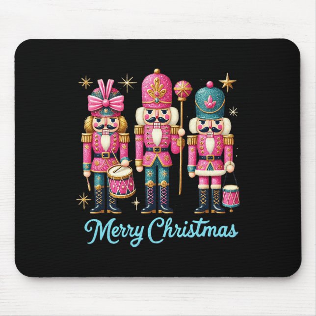 Tapis De Souris Joyeux Noël Nutcracker Amis Famille Correspondance (Devant)