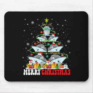 Tapis De Souris Joyeux Noël Reindeer Elf Père Noël Cruise Ships Xm