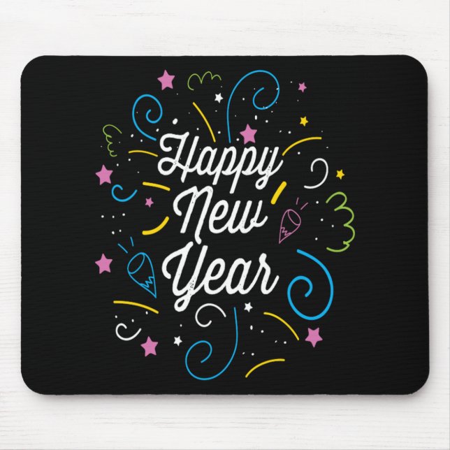Tapis De Souris Joyeux Nouvel An 2020 Décorations Fête (Devant)