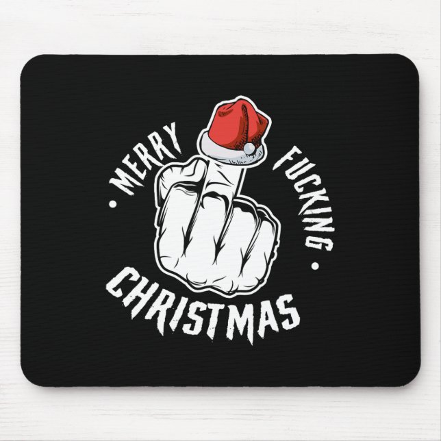 Tapis De Souris Joyeux Nouvel An Noël Hommes Inappropriés Adulte (Devant)