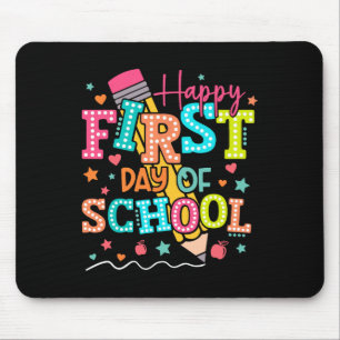 Tapis De Souris Joyeux premier jour d'école crayon enseignant enfa