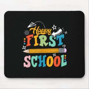 Tapis De Souris Joyeux premier jour d'école professeur élève enfan