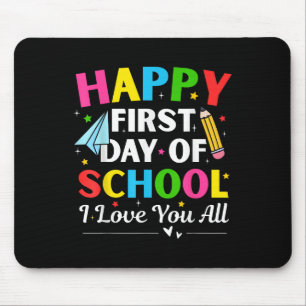 Tapis De Souris Joyeux Premier Jour D'école Retour à L'école Ensei