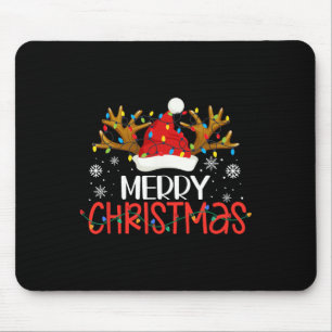 Tapis De Souris Joyeux Pyjama de correspondance de Noël Lumières f