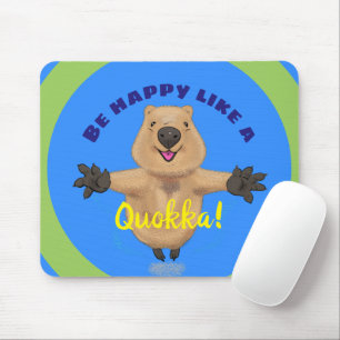 Tapis De Souris Joyeux sauter quokka dessin animé